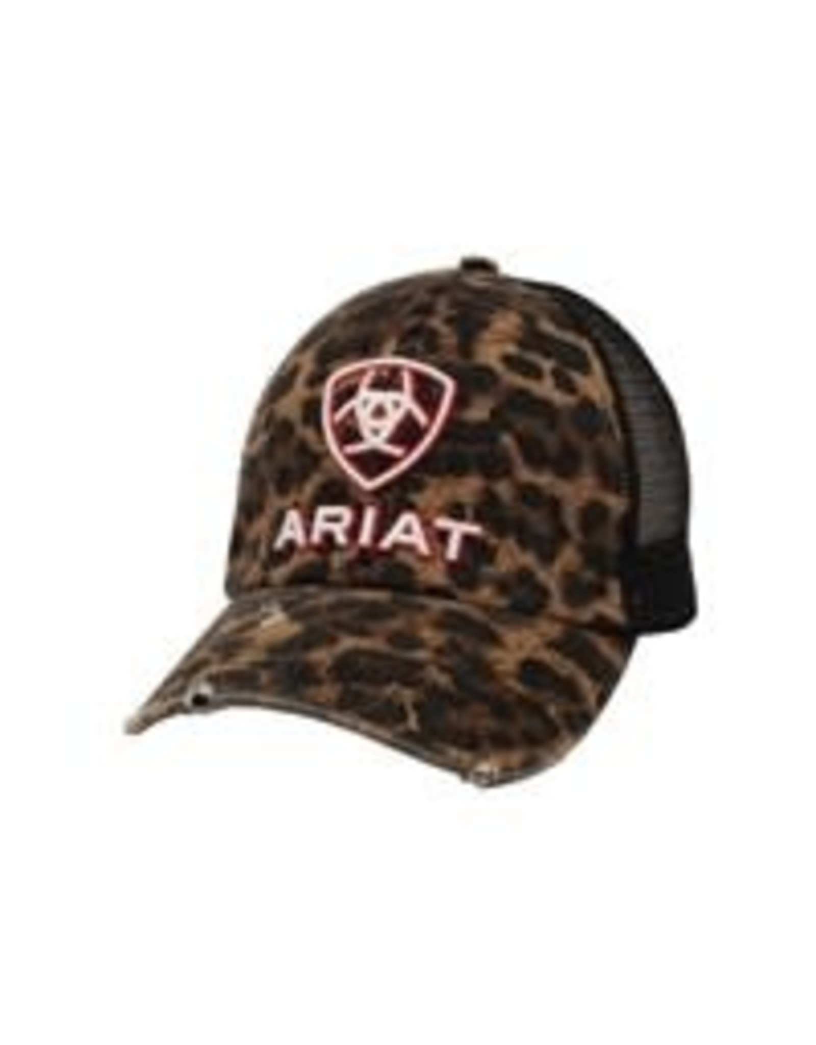 Ariat Ladies Cheetah/Red Logo Ponytail Cap A300031001