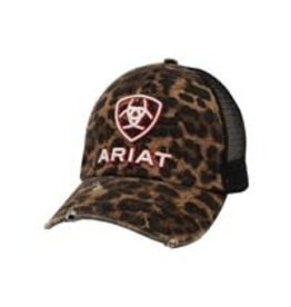 Ariat Ladies Cheetah/Red Logo Ponytail Cap A300031001