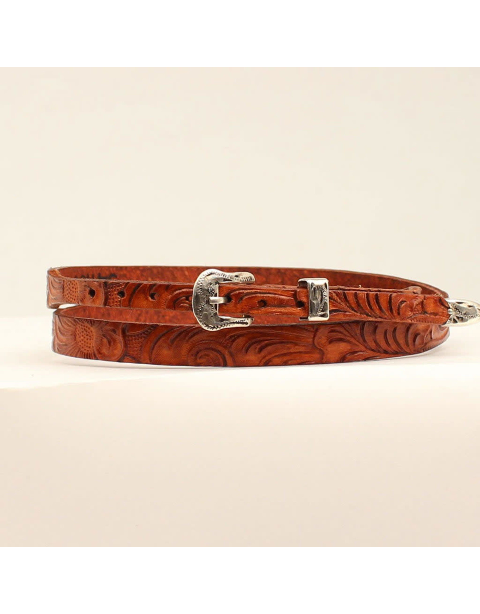 Double S Double S Cognac Floral 0201208 Hatband