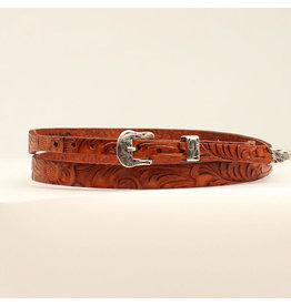 Double S Double S Cognac Floral 0201208 Hatband