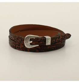 M&F Twister Cognac Tooled 0275102 Hatband