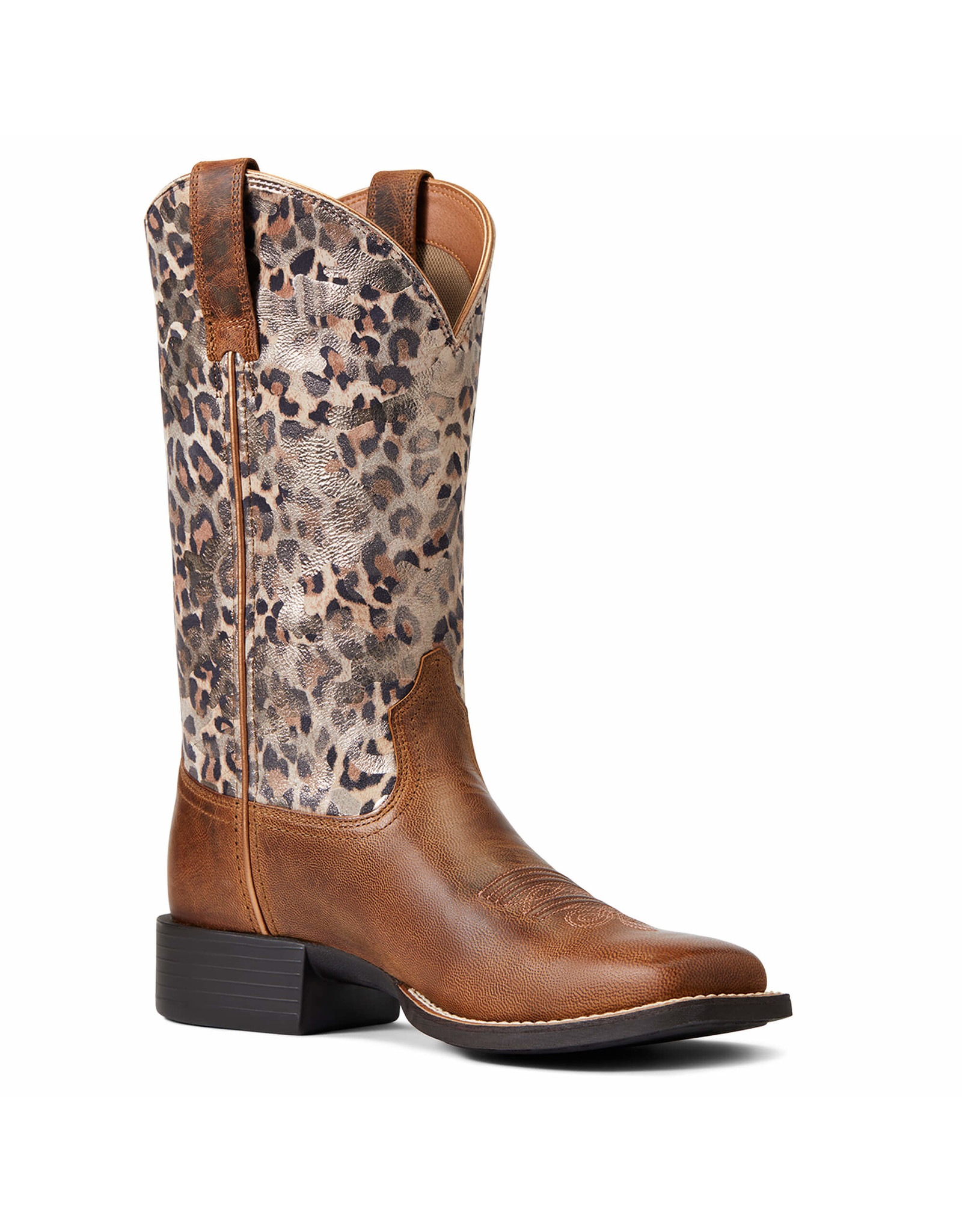 Ariat Ladies Round Up Metallic Cheetah 10040363 Western Boots