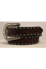 Nocona Nocona Turquoise Buckstitch Cross Concho Belt N3426002 DISC.