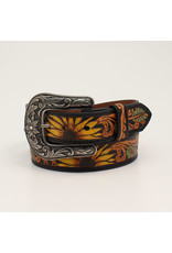 Nocona Nocona Ladies 1 1/2”  Sunflower Tooled Belt N320002301
