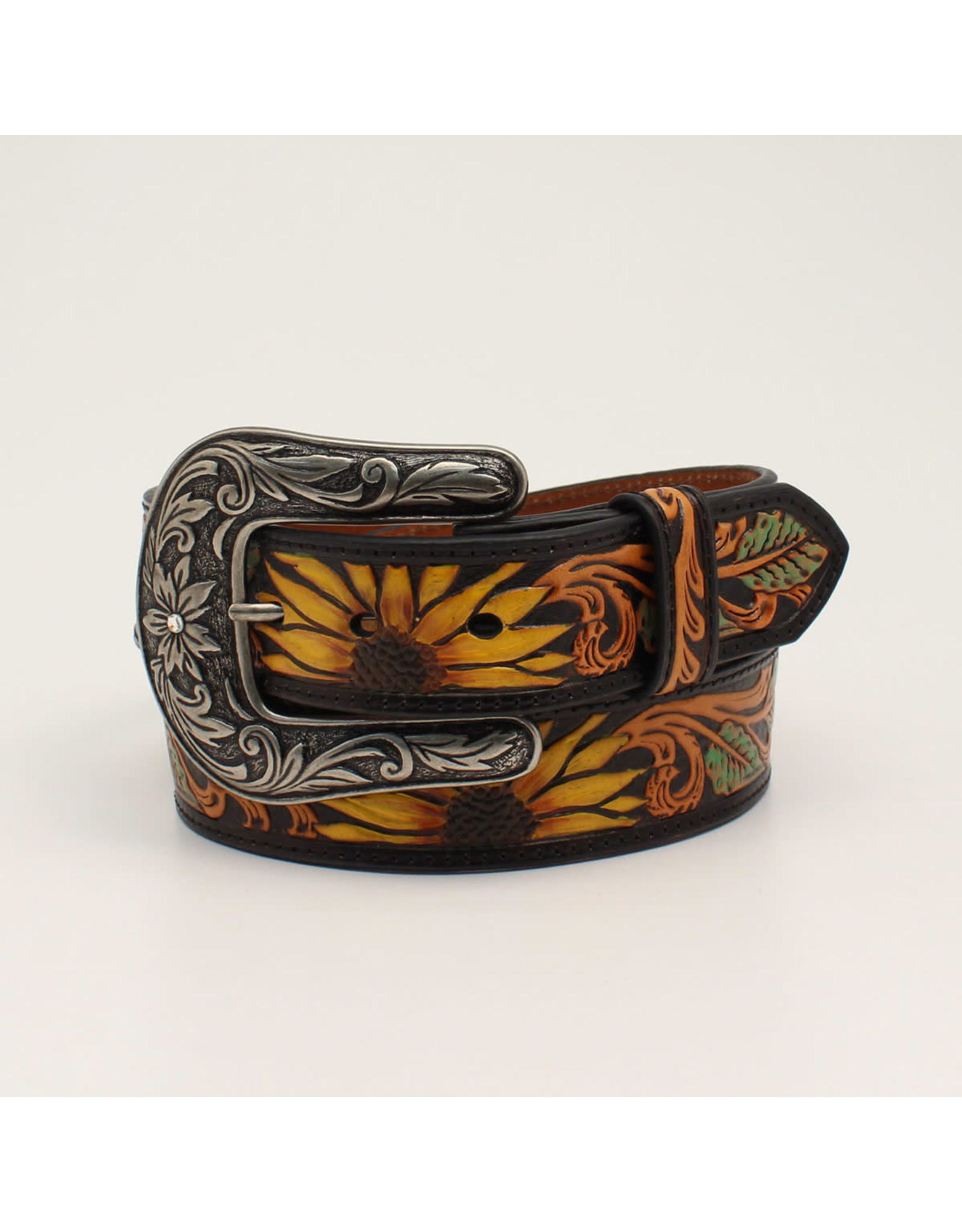 Nocona Nocona Ladies 1 1/2”  Sunflower Tooled Belt N320002301