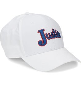 Justin Justin White/Navy/Red Logo Cap JCBC722-WHT