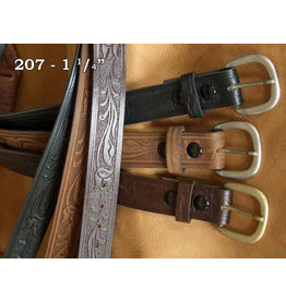 Marc Wolf Kid's 207B Floral Black Leather Belt