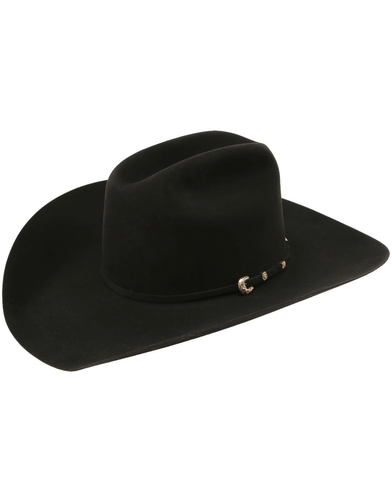 American Hat Co. Black Cattleman 20X Beaver Felt Hat Sz. 7 3/8