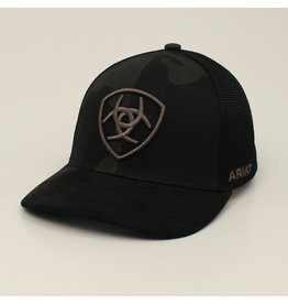 Ariat Suede Brim Black/Camo A300019401 Ball Cap