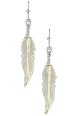 Montana Silversmiths Montana Silversmith 2-Tone Feather Dangle ER1967 Earrings