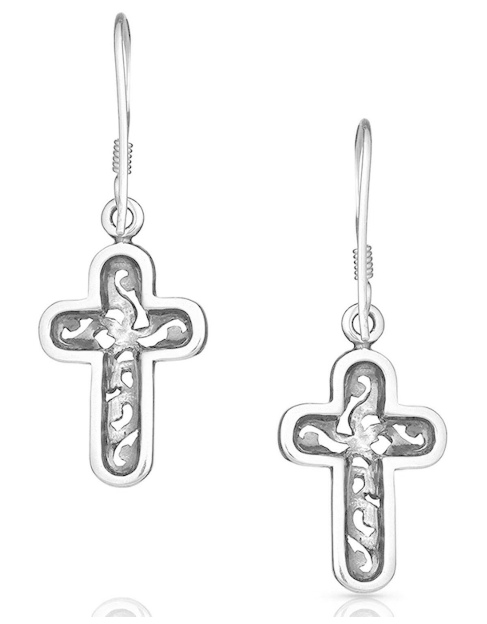 Montana Silversmiths Montana Silversmith Wrapped Filigree Cross ER4784 Earrings