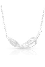 Montana Silversmiths Turning Feather NC4493 Necklace