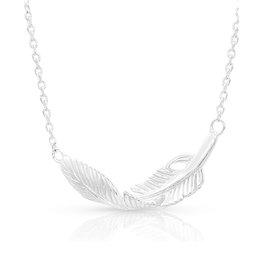 Montana Silversmiths Montana Silversmiths Turning Feather NC4493 Necklace