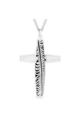 Montana Silversmiths Montana Silversmiths Faith Hope & Feathers Cross NC4694 Necklace