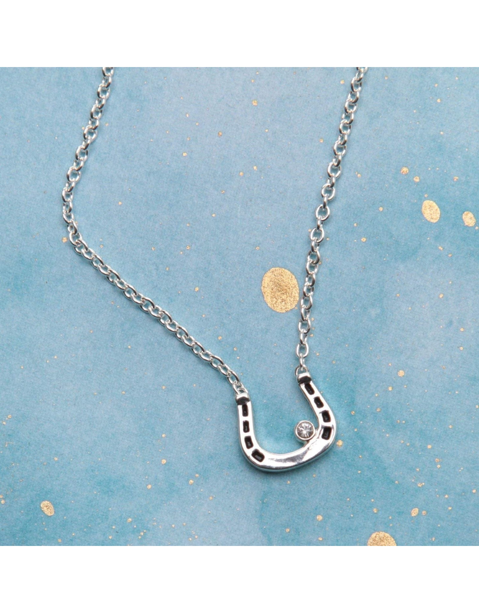 Montana Silversmiths Montana Silversmith Small Silver CZ Horseshoe NC61132 Necklace