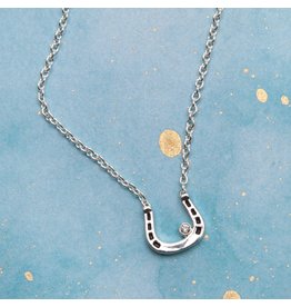 Montana Silversmiths Montana Silversmith Small Silver CZ Horseshoe NC61132 Necklace