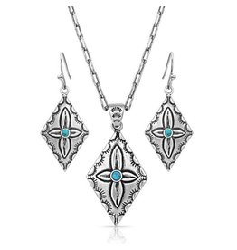 Montana Silversmiths Montana Silversmith Primally Etched JS4904 Jewelry Set