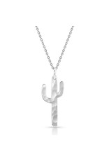 Montana Silversmiths Montana Silversmith Hammered Silver Reversible Cactus NC4288 Necklace