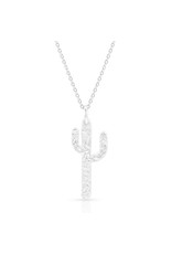 Montana Silversmiths Montana Silversmith Hammered Silver Reversible Cactus NC4288 Necklace