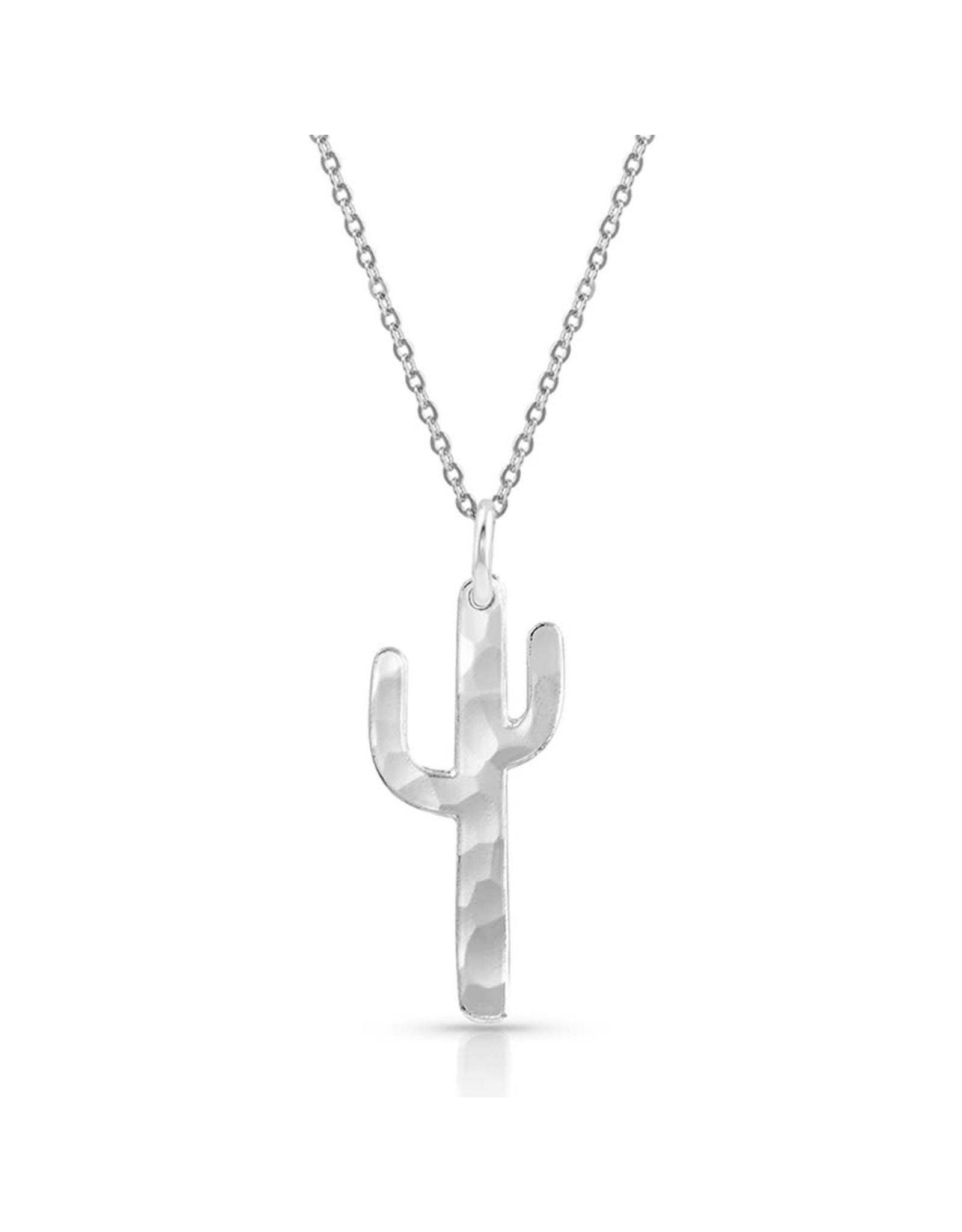 Montana Silversmiths Montana Silversmith Hammered Silver Reversible Cactus NC4288 Necklace