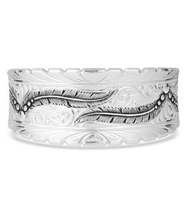 Montana Silversmiths Montana Silversmith Stayin' Fly Feather BC4841 Cuff Bracelet