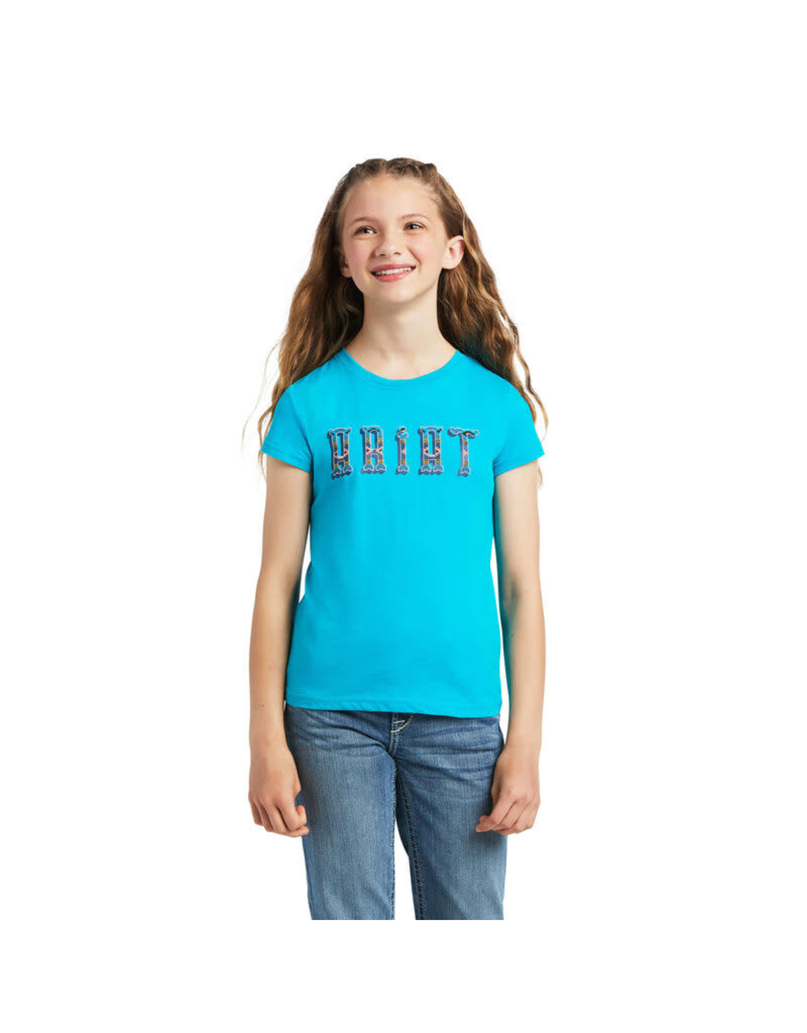 Ariat Kid's REAL Kinship Teal Logo 10039505 Graphic T-Shirt