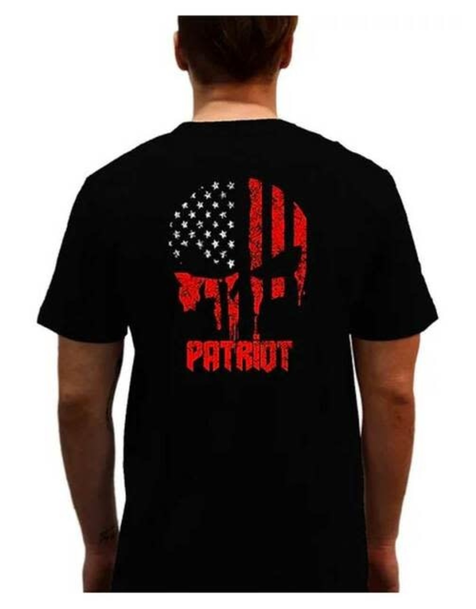 Liberty Wear Men's Patriot Red Punisher Skull 6577 T-Shirt