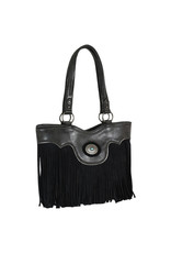 Justin Tote Graphite with Suede Fringe 2197491