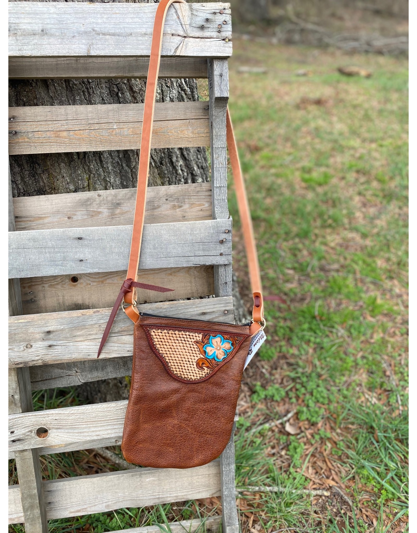 Chase Combs Leather Chase Combs Leather Custom Magnolia Zipper Purse