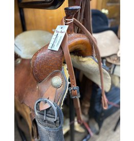 Chase Combs Leather Scroll Buckle Slit Ear Headstall