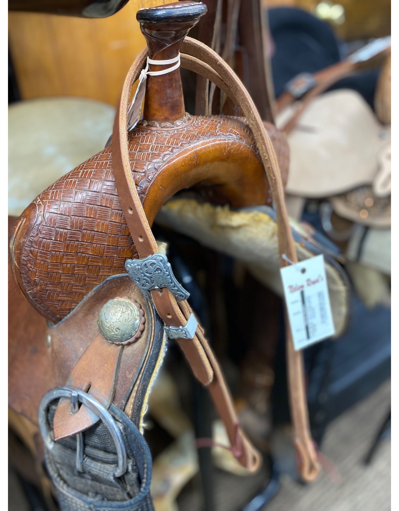 Chase Combs Leather Chase Combs Leather Floral Buckle Slit Ear Headstall