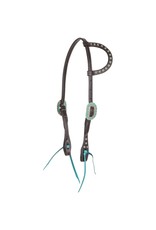 Martin Martin Saddlery Slip Ear Turquoise/Copper Dot Buckles HF19ATD Headstall