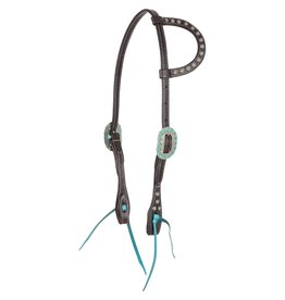 Martin Martin Saddlery Slip Ear Turquoise/Copper Dot Buckles HF19ATD Headstall