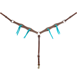Martin Martin Saddlery Turquoise/Copper Dot Buckles BC15019ATD Breast Collar