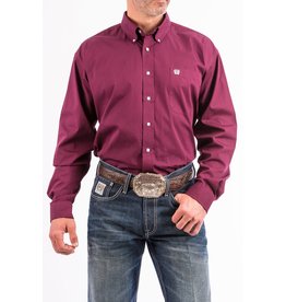 Cinch Men's Solid Burgundy MTW1104239 Western Button Up Shirt