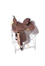 Circle Y High Horse Leona Chocolate Stitched 15" Seat, Wide Tree SP6230-750C-05 Barrel Saddle