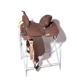 Circle Y High Horse Leona Chocolate Stitched 15" Seat, Wide Tree SP6230-750C-05 Barrel Saddle