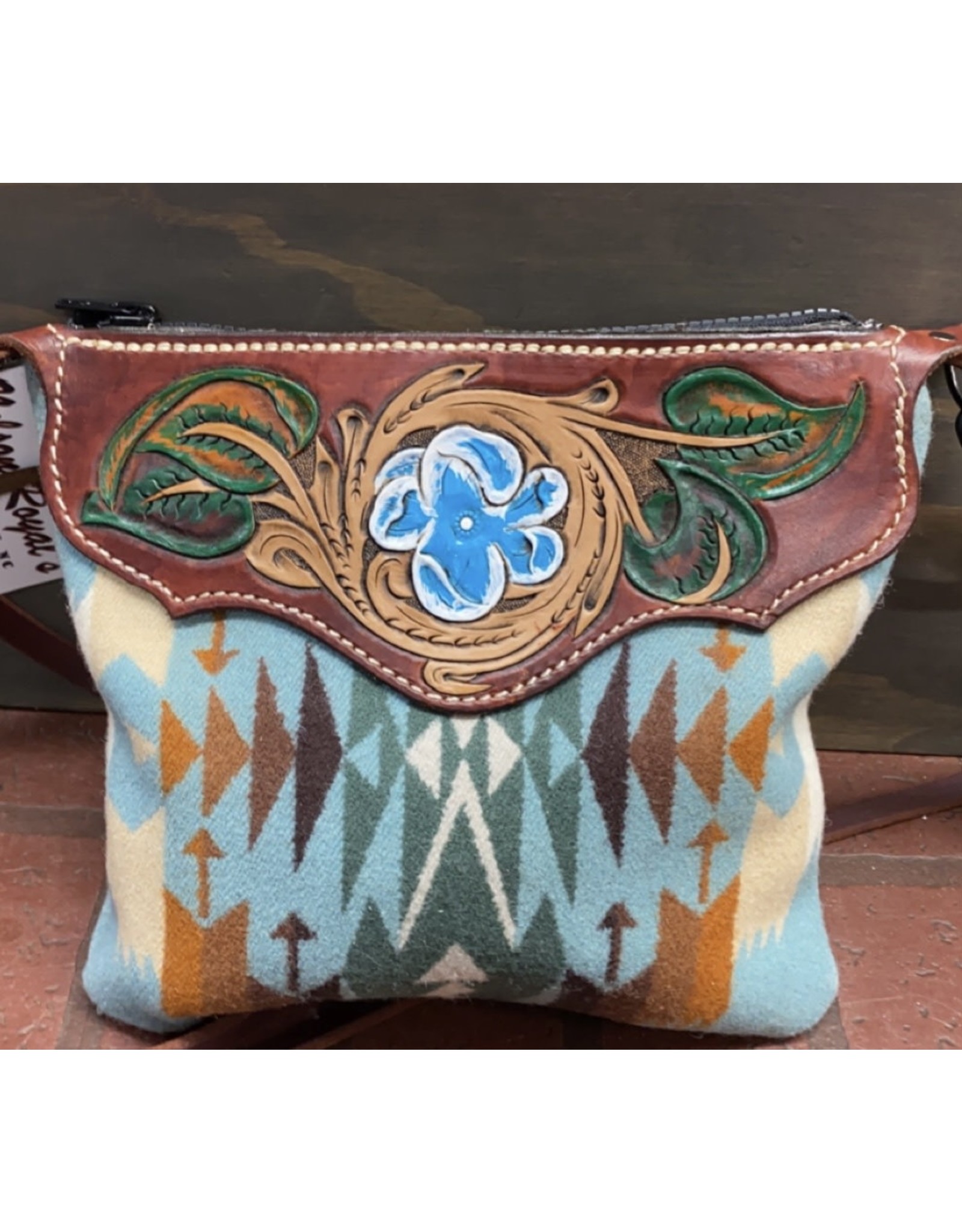 Chase Combs Leather Chase Combs Leather Turquoise Pendleton Handtooled Purse