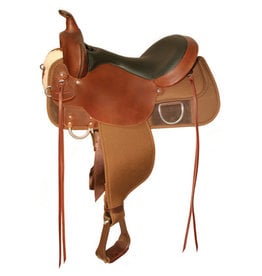 Circle Y High Horse Lockhart Cordura Trail Saddle Walnut 16"Seat, Wide Tree 6910-2601-05