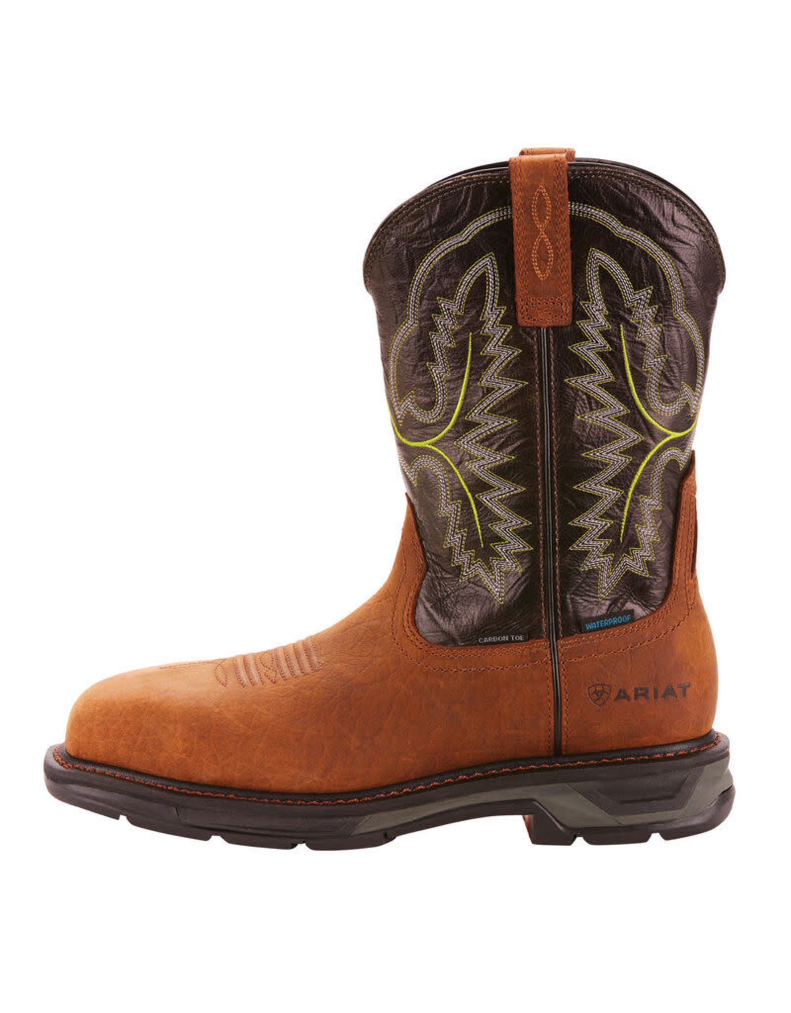 Ariat Men's Tumbled Bark/Dark Forest Workhog XT Waterproof Carbon Toe 10024966 Work Boots