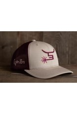 Spin Em Spin Em "Ruby" Tan/Burgundy Cap