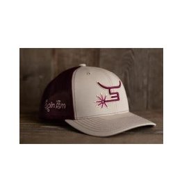 Spin Em Spin Em "Ruby" Tan/Burgundy Cap