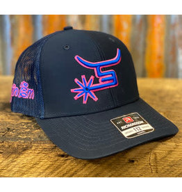 Spin Em Spin Em "Lambchop" Youth Royal/Pink/Navy Snapback Cap