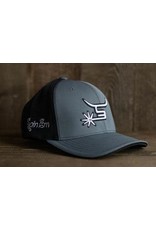 Spin Em Spin Em Rodeo "Renegade" Charcoal/White Logo Flex Fit S/M Cap