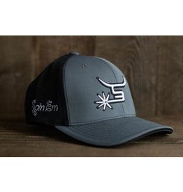 Spin Em Spin Em Rodeo "Renegade" Charcoal/White Logo Flex Fit S/M Cap