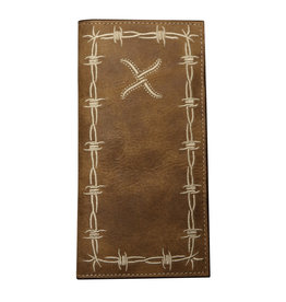 Twisted X Twisted X Distressed Brown Logo Rodeo XRC-14 Wallet