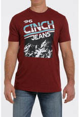 Cinch Mens Cranberry Mountain MTT1690478HRE Graphic Tee