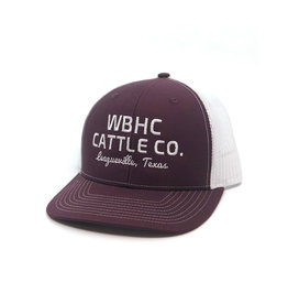 Whiskey Bent Hat Co. Whiskey Bent Hat Co. Cattleman Maroon Trucker Cap
