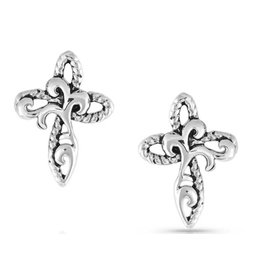 Montana Silversmiths Montana Silversmith Growing Faith ER5185 Cross Earrings