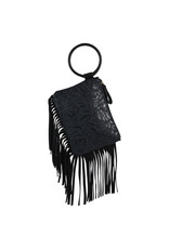 Tony Lama Tony Lama Bangle Wristlet Tooled Black 2196789BLK
